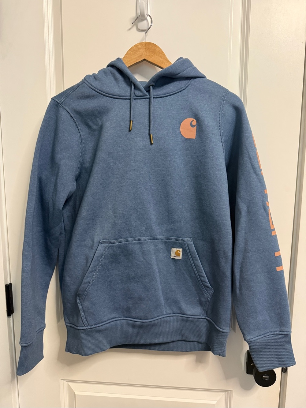 Carhartt Blue Hoodie with Melon Logo Accents